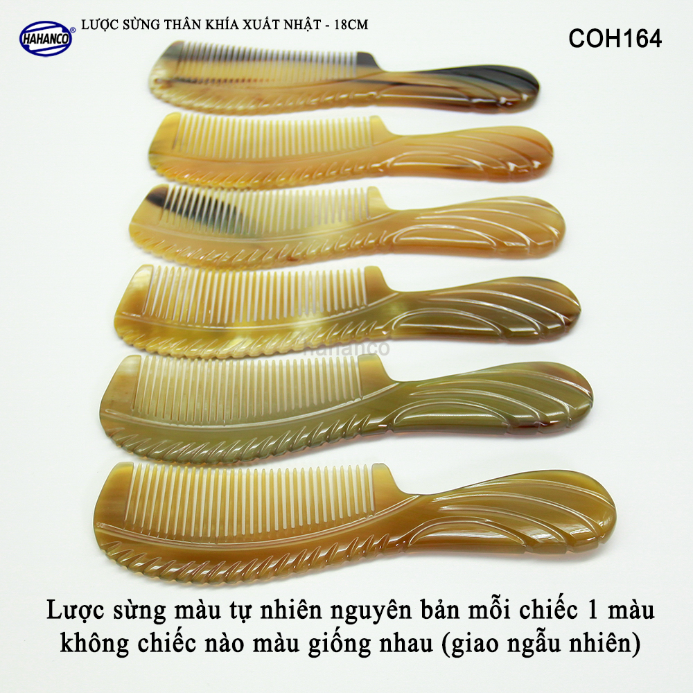 Lược chuôi khía đẹp hoàn hảo vừa tay️ COH164 - Lược sừng xuất khẩu Nhật Bản - Chăm sóc tóc