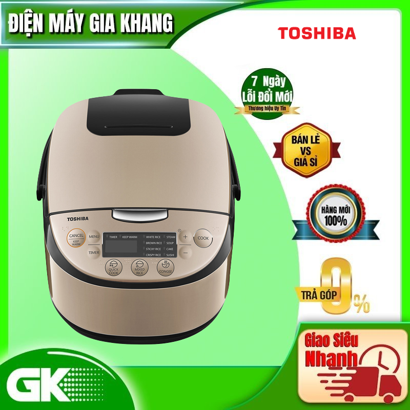 Nồi Cơm Điện Tử 1,8L TOSHIBA RC-18DR3PV - Hàng chính hãng