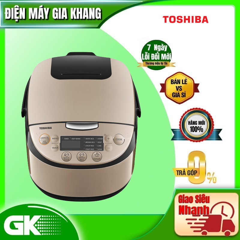 Nồi Cơm Điện Tử 1,8L TOSHIBA RC-18DR3PV(G) - Hàng chính hãng