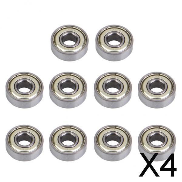 4x10Pcs 608 Skate Ball Bearings for Skateboard Scooter Hockey Silver