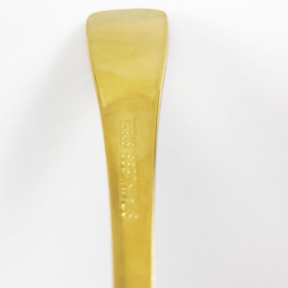 Thìa inox mạ vàng sang trọng kiểu dáng Châu Âu chuôi phủ sơn nhung an toàn khi sử dụng gelife do