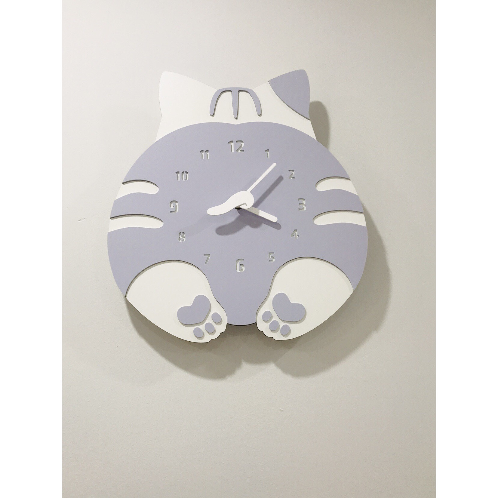 Đồng hồ treo tường trang trí decor hình Mèo con - Cat wall clock