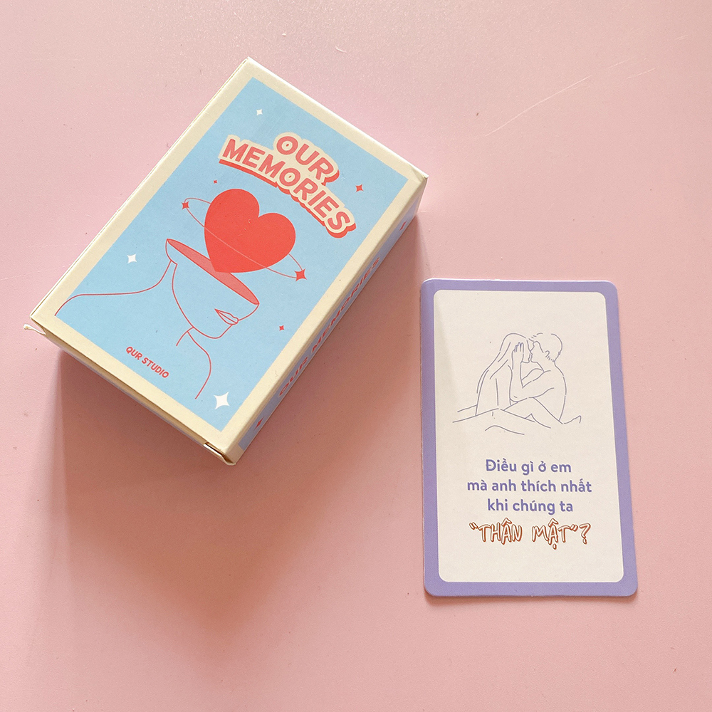 Bộ Bài Cặp Đôi Our Memories Kết Nối Và Thấu Hiểu Đối Phương Drinking Game Dành Cho Cặp Đôi Yêu Nhau Hoặc Vợ Chồng