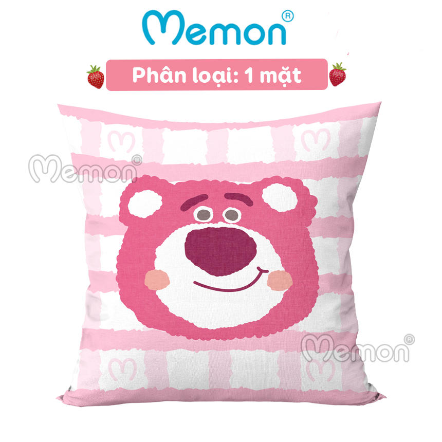 Gối Tựa Lưng Gấu Lotso Hugging Bear 40cm x 40cm Cao Cấp Memon