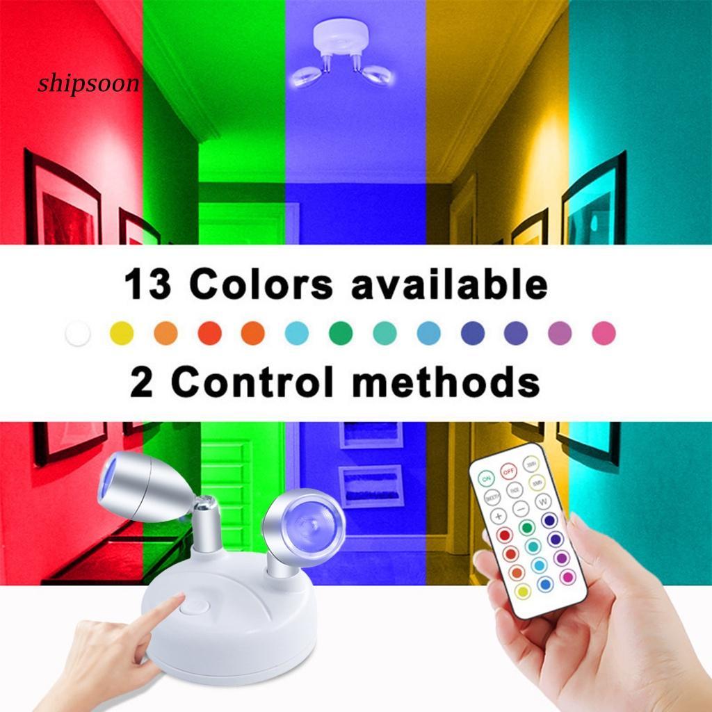 Set 2 Đèn Chiếu Sáng Dùng Pin Kèm Điều Khiển Từ Xa Tiện Dụng