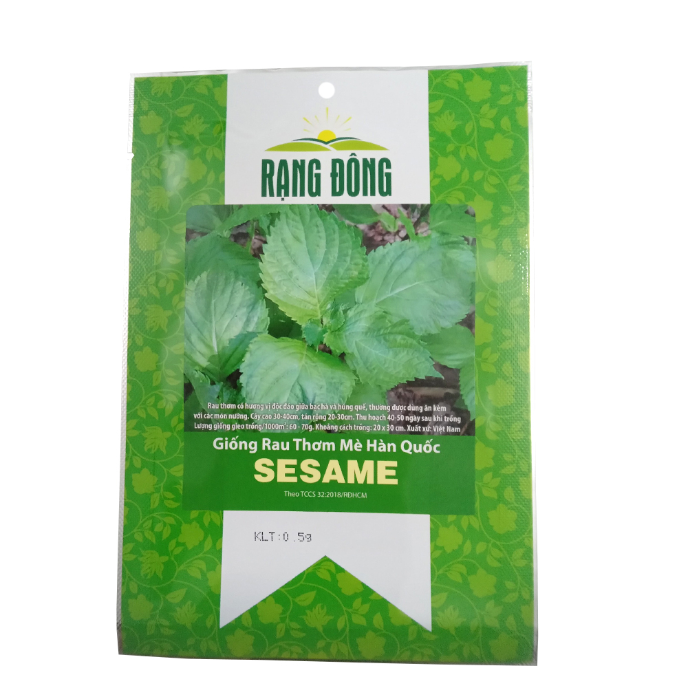 Hạt giống Rau thơm mè Hàn Quốc Rạng Đông - Gói 0.5gram