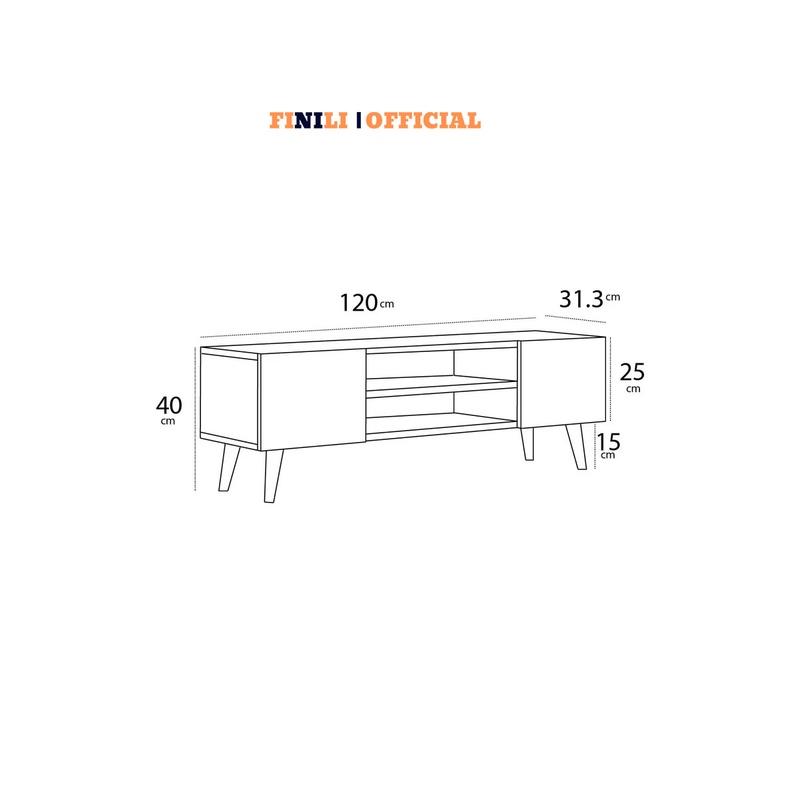 Kệ tủ tivi phong cách bắc âu phòng khách FINILI thiết kế gỗ công nghiệp FNLO4.113