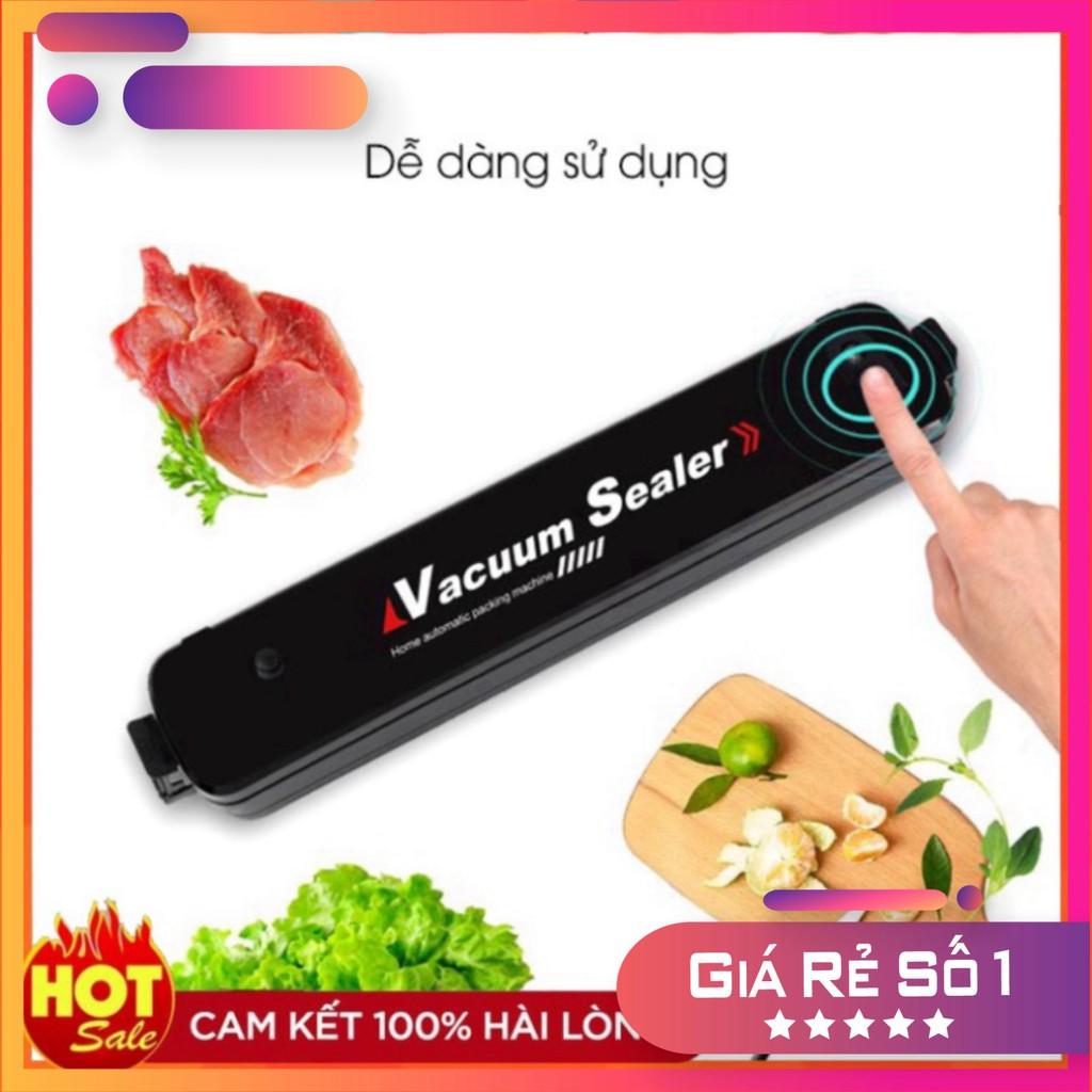 Máy Hút Chân Không Thực Phẩm Kèm Hàn Miệng Túi Vacuum Sealer ( tặng 10 túi hút ) BBZ Store