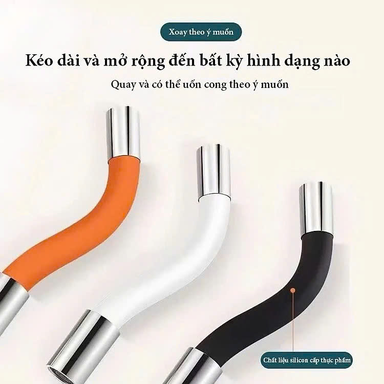15cm Ống Nối Dài Vòi Nước Silicone Mở Rộng – Ống Nước Linh Hoạt, Dễ Dàng Sử Dụng, Bền Bỉ - HÀNG CHÍNH HÃNG - VÒI NƯỚC VÀ PHỤ KIỆN TƯỚI CÂY