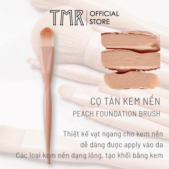 Cọ Má Hồng Peach Blush Brush TMR chính hãng, Cọ Tạo Khối, Bắt Sáng lông cọ mềm mượt cao cấp, tạo độ tự nhiên cho má hồng