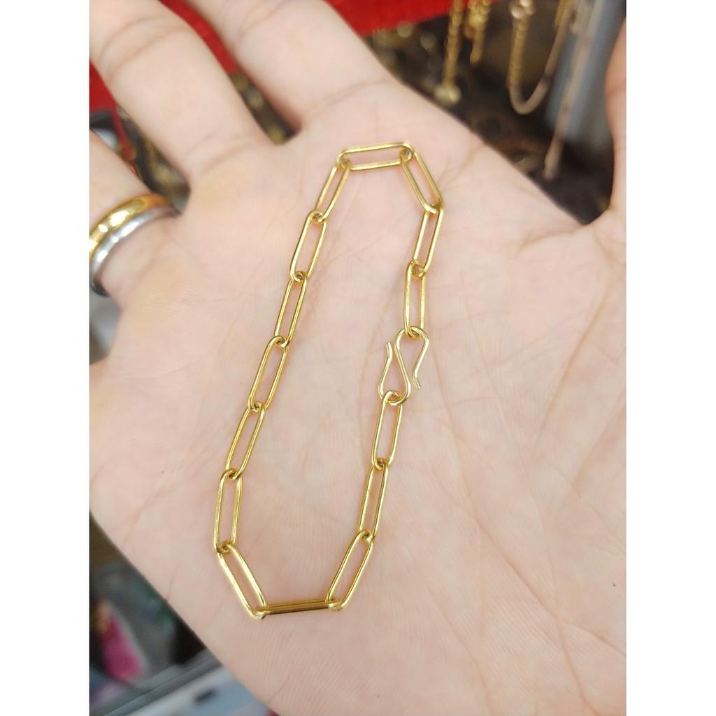 Lắc Tay Nữ Xích Nhỏ Trơn Titanium Cao Cấp- Dùng lâu dài tắm rửa thoải mái không phai