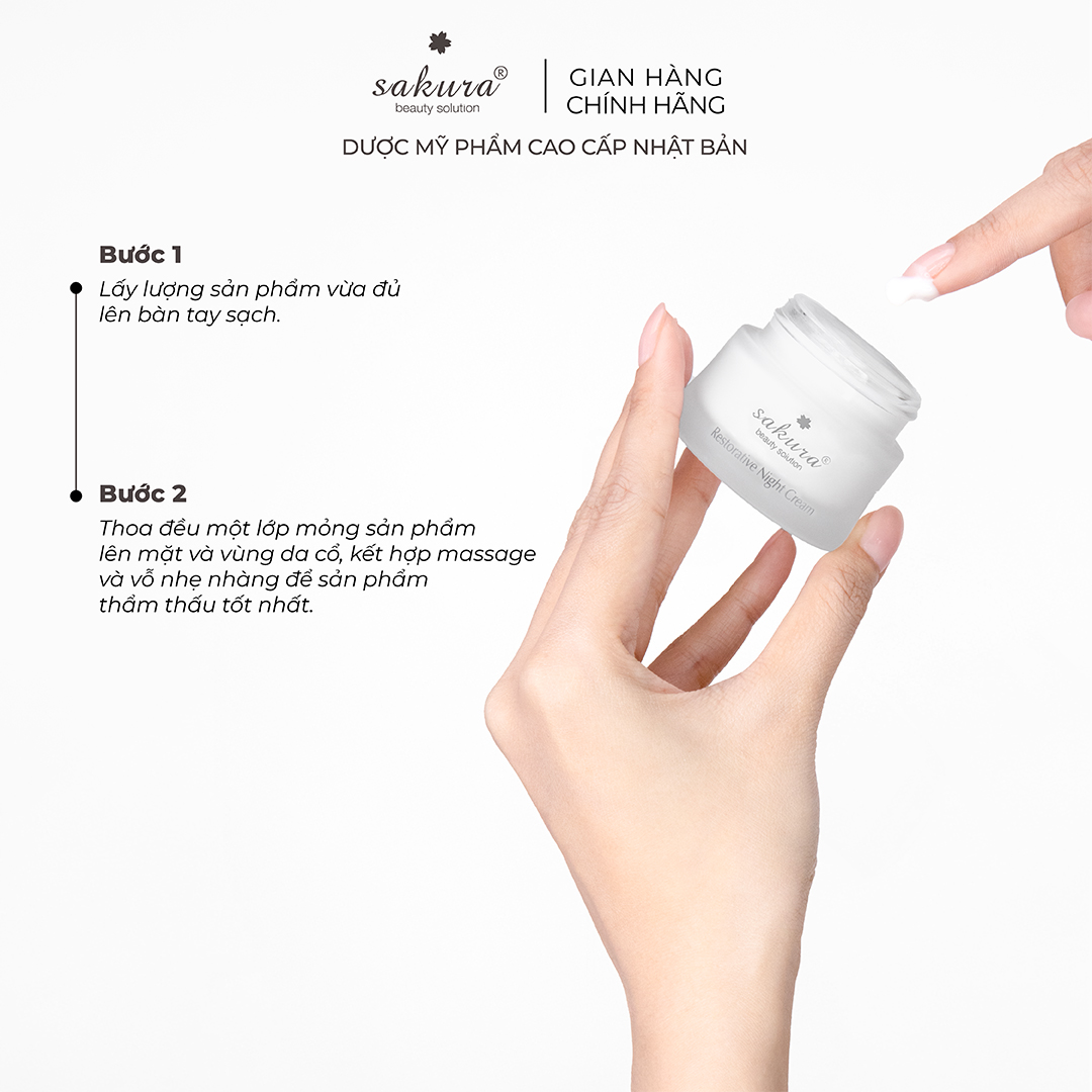 Kem Dưỡng Phục Hồi Chống Lão Hoá Ban Đêm Sakura Restorative Night Cream (30g)