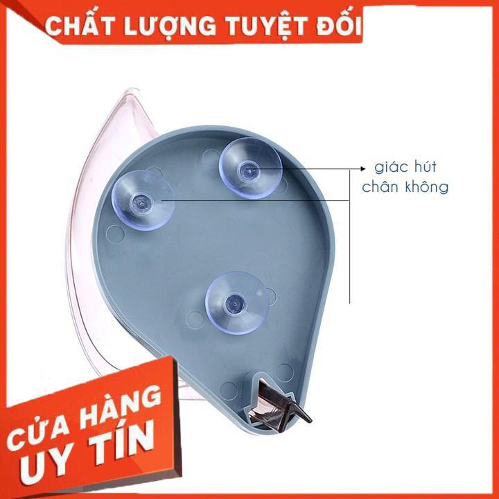 Giá để xà bông tắm hình chiếc lá bằng nhựa trong suốt bắt mắt