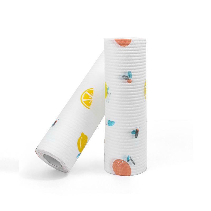 Cuộn Giấy Lau Đa Năng Màu trắng, Lau Nhà Bếp In Họa Tiết