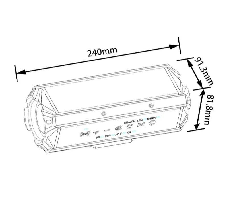 Loa Bluetooth PKCB Bản Mở Rộng, chip DSP, Hỗ Trợ Kết Nối Bluetooth, USB, Thẻ Nhớ,  dây 3.5mm 100W TWS Âm Thanh Sống Động - Hàng chính hãng
