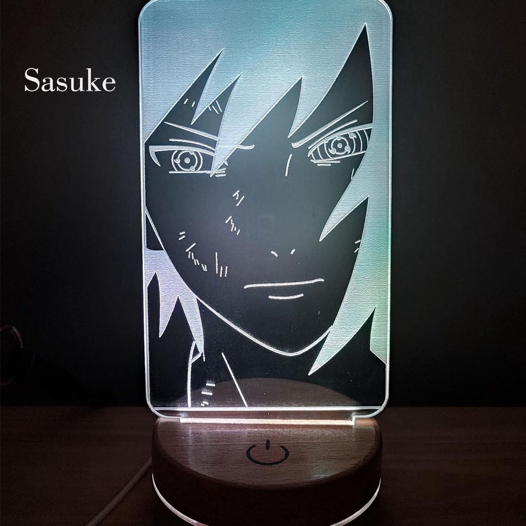 Đèn Ngủ Led 3D SASUKE nhân vật Anime phát sáng 16 màu cảm ứng có điều khiển từ xa