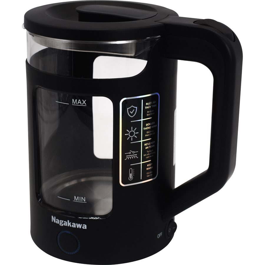 Ấm siêu tốc thủy tinh Nagakawa NAG0317 - Hàng chính hãng