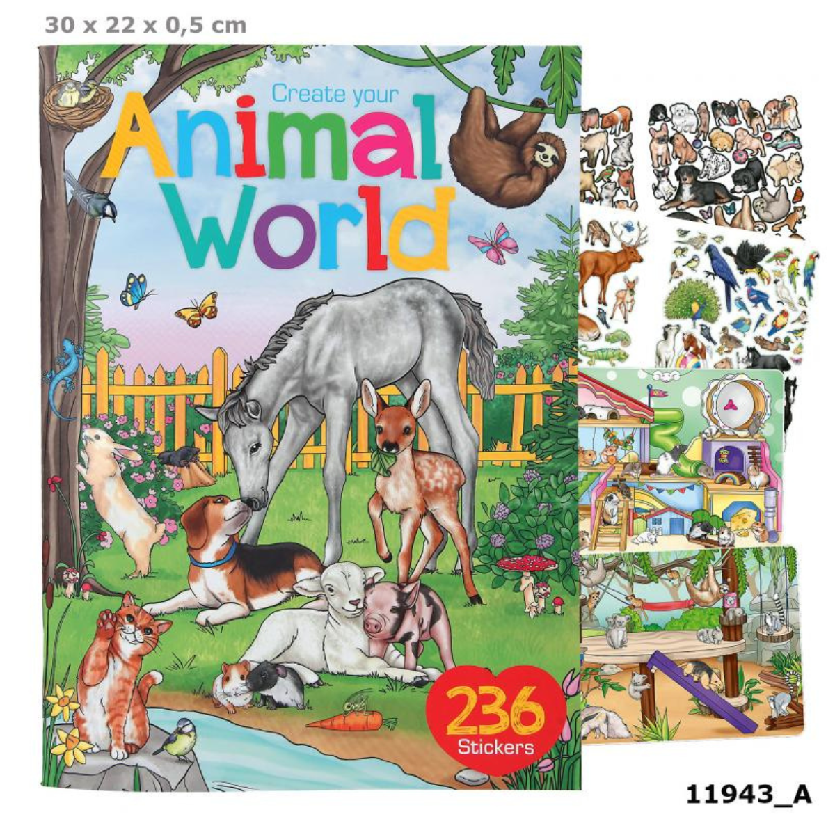 Đồ chơi BST sicker dán hình Animal World TOPMODEL TM0411943