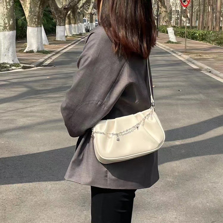Túi Kẹp Nách Nữ Sang Chảnh Chất Da PU, Túi Xách Da Nữ Đeo Chéo Dây Xích, Túi Đeo Vai Nữ Mini Phong Cách Hàn Quốc - OTV213 - Ope Store