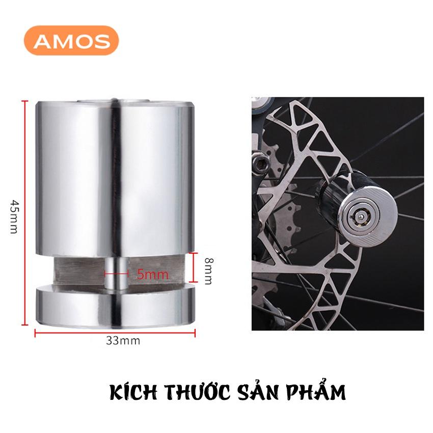 Khóa phanh đĩa xe máy AMOS chống trộm chất liệu thép nguyên khối thiết kế thông minh an toàn chống trộm