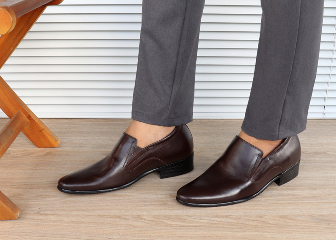 GIÀY TĂNG CHIỀU CAO GIÀY CAO DÀNH CHO NAM GIỚI S970 ĐEN TRƠN - CAO 8CM GIÀY ĐỘN NAM CAO VƯỢT TRỘI