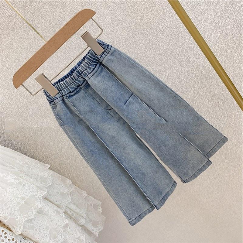 QJ34 Size90-130 (19-25kg) Quần jean bé gái (Form rộng xoè) Thời trang trẻ Em hàng quảng châu