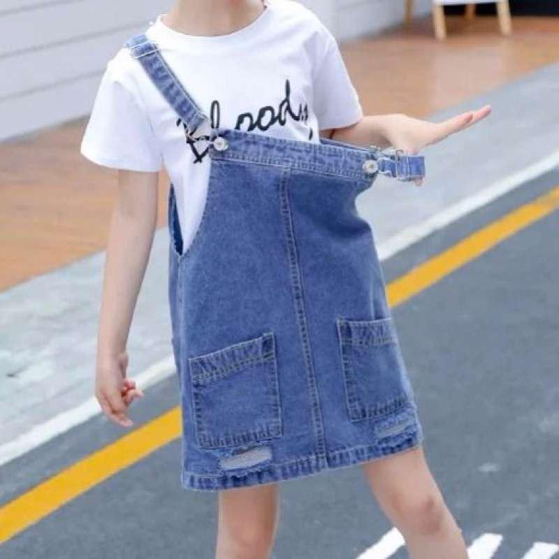 Yếm Bò Cho Bé Gái Xuân Thu 2021 - Vải Bò Mềm - Hàng Quảng Châu Cao Cấp