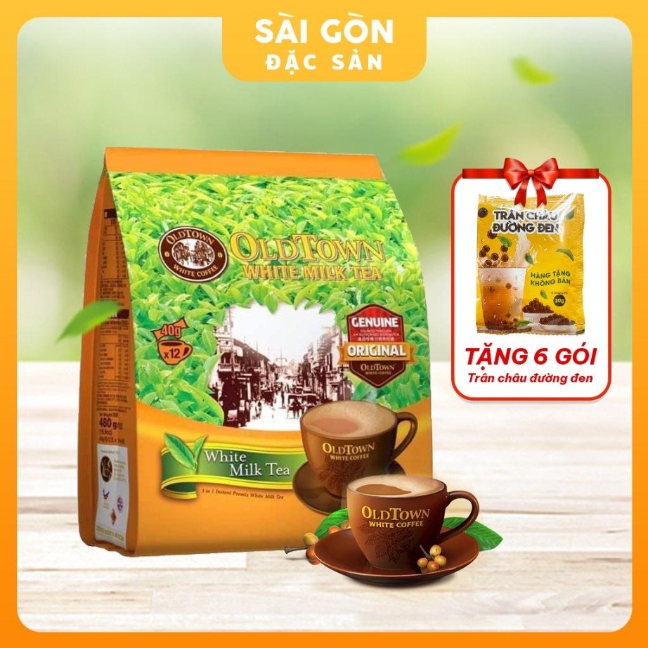 Trà Sữa OldTown Hòa Tan 3 in 1 White Milk Tea Malaysia 12 Gói x 40 Gam Sài Gòn Đặc Sản