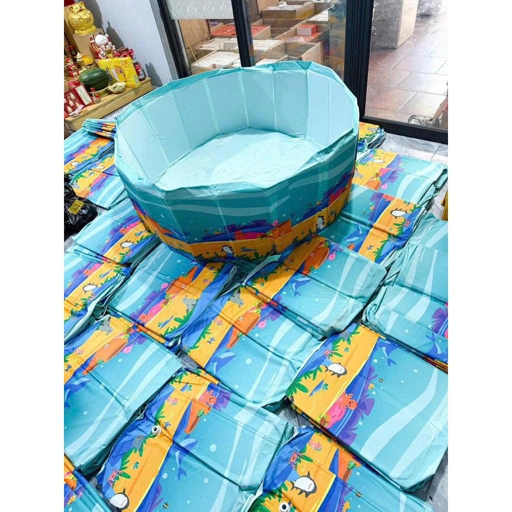 hồ bơi cho bé tại nhà,bể bơi cho bé,Không cần cài đặt và lạm phát,Có thể gập lại,PVC,Nhiều kích cỡ