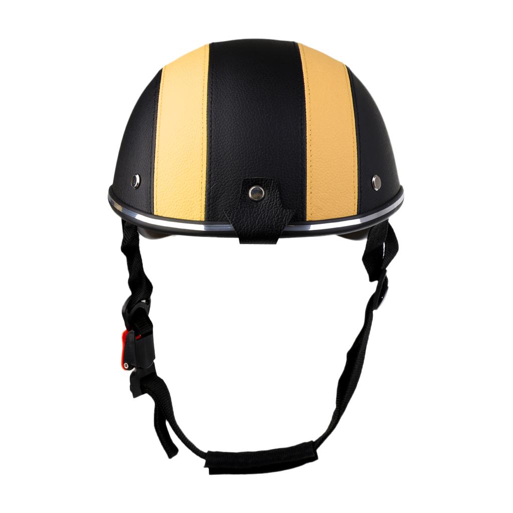 PU Street Bike Motorcycle Helmet Motocross Cycling Riding Half Helmet Baseball Cap Foam Padded Hat
