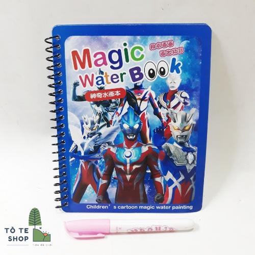 Đồ Chơi Ảo Thuật Tranh Tô Màu Nước Ma Thuật, Magic Water Book,Tranh nước tự xoá đa dạng chủ đề, sách tập tô thần kì cho bé