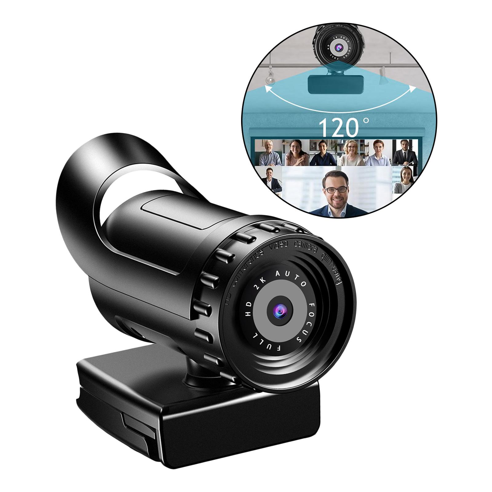 USB Webcam HD Web Camera Auto Focus Streaming Webcam 120°View Computer Camera Plug And Play for Online Calling Online Teaching Conferencing