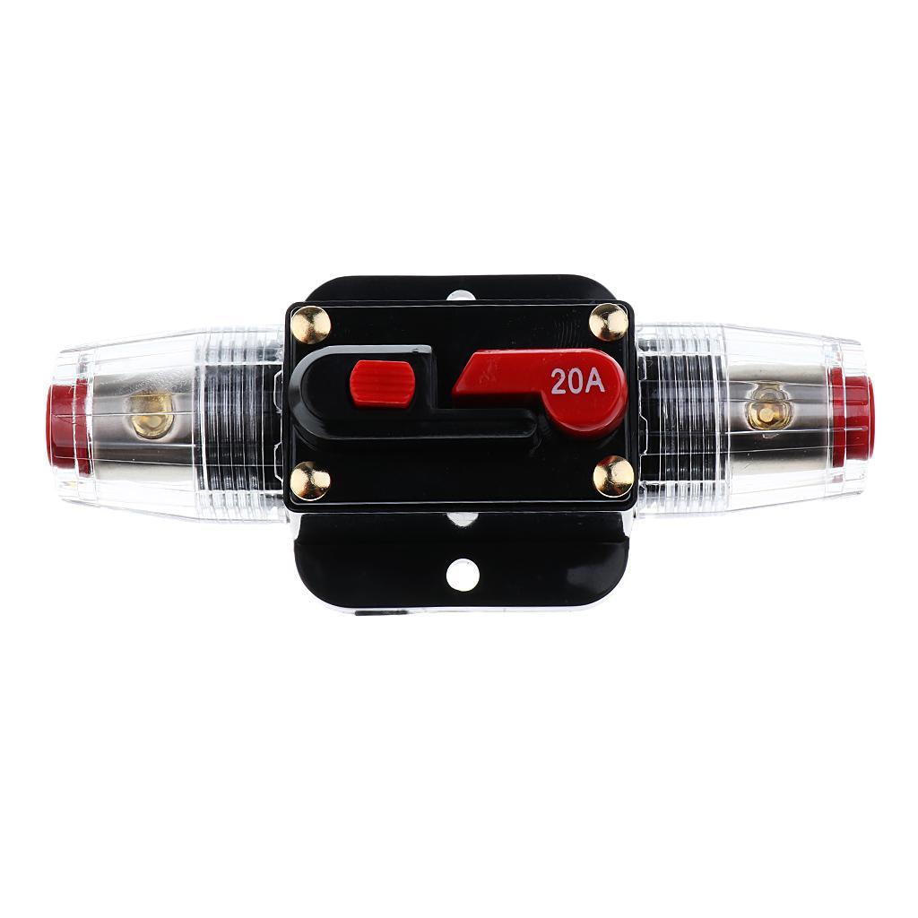 3pcs 12V-24V 20A Breaker Reset Fuse Car Boat Fuse Holder Waterproof Fuse For Protection System