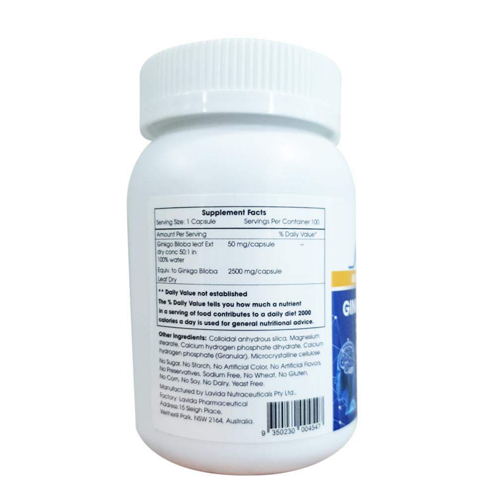 Viên Uống Bổ Não Tăng Cường Trí Nhớ Ginkgo Biloba 2500mg