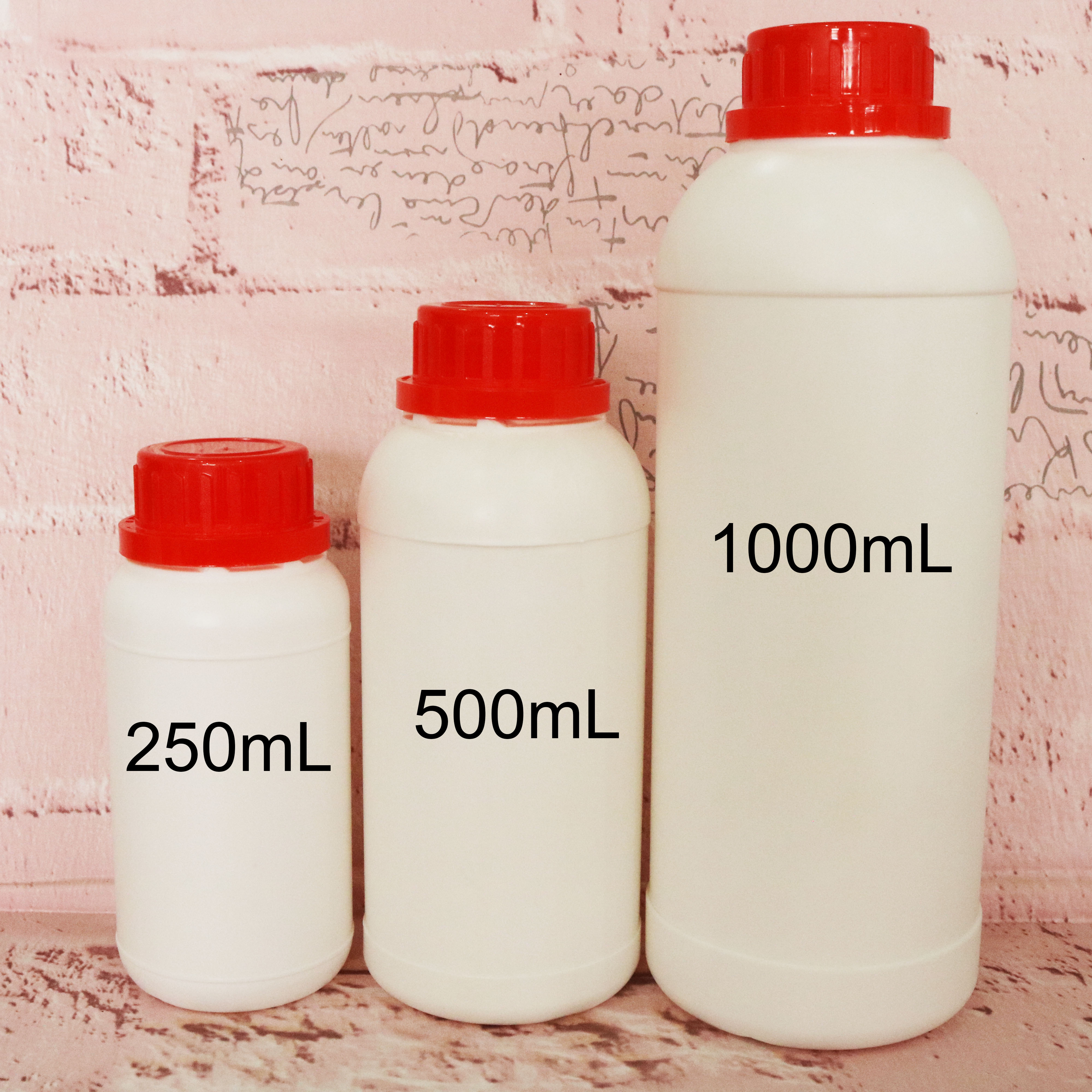 Chai Nhựa Thân Trắng Đục HPDE Nắp Galenti Màu Đỏ 250ml - 500mL và 1000ml Siêu Xinh