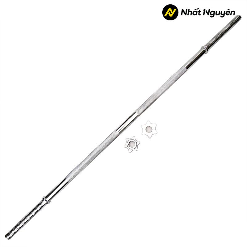 Combo 30kg tạ gang đúc + đòn đẩy mạ niken 1.5m