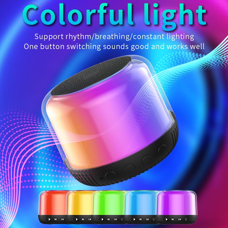 Loa Bluetooth Mini Không Dây TWS Di Động Ngoài Trời Hộp Âm Thanh Hifi 3D LED Rgb Ánh Sáng Cuộc Gọi Âm Thanh Thẻ TF Máy Nghe Nhạc USB Type-C Color: 2PCS