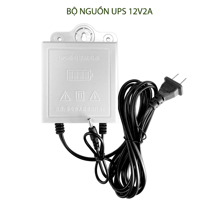 Bộ nguồn 12V2A tích điện dự phòng 1200mAh, dùng cho chốt cửa điện từ, camera