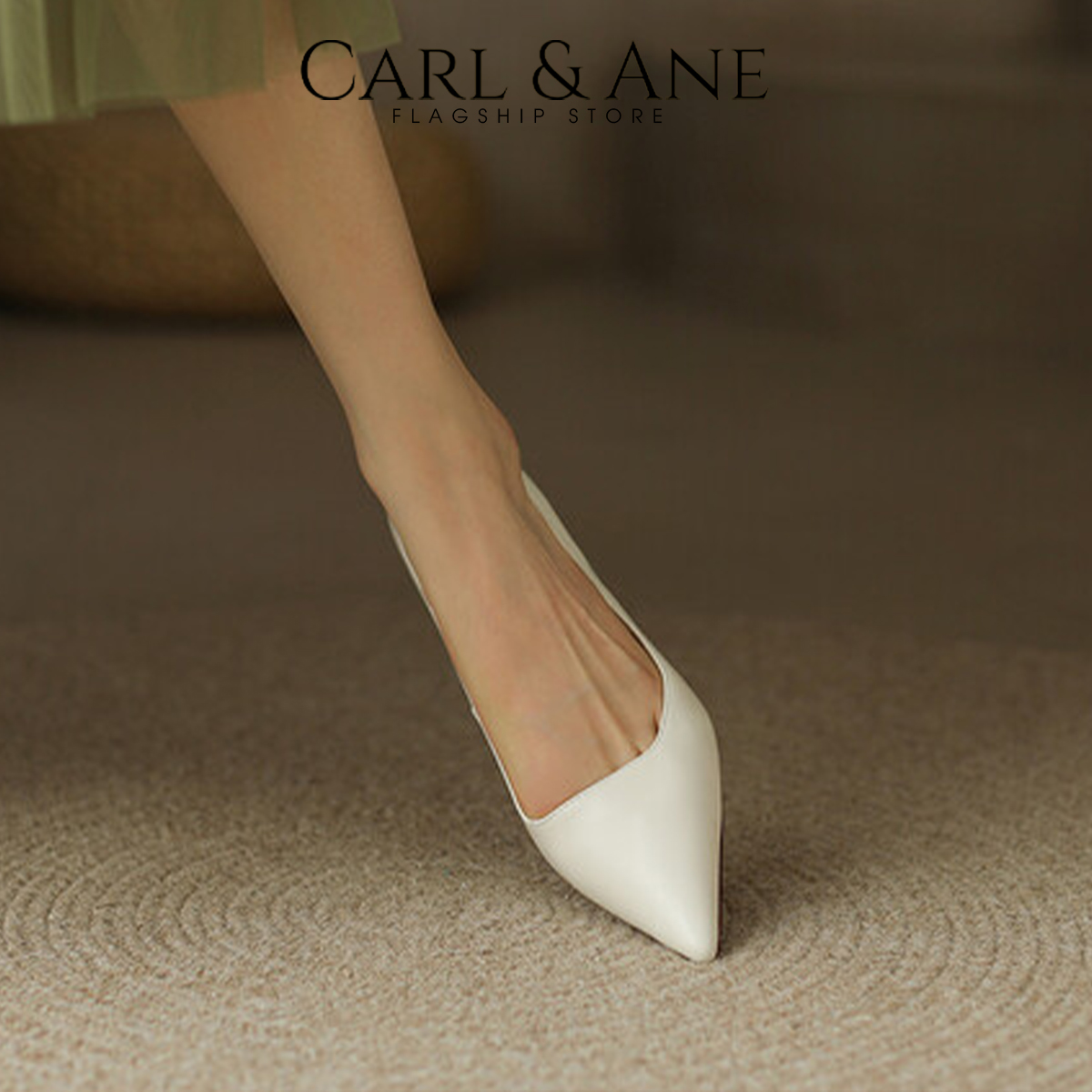 Carl & Ane - Giày cao gót mũi nhọn gót cao 5cm kiểu dáng công sở basic _ CP017
