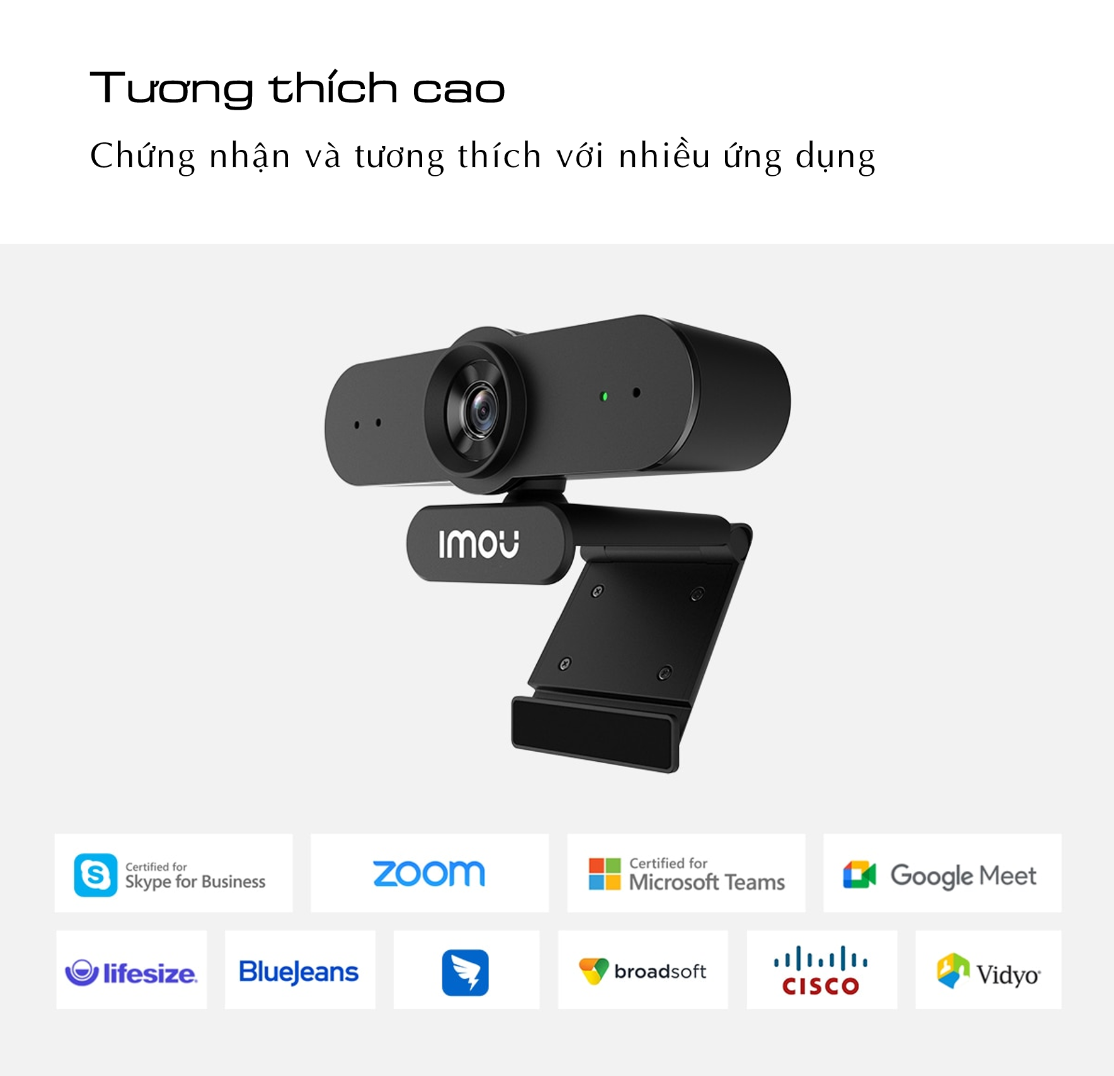 Webcam máy tính laptop Full HD 1080P DAHUA HTI - UC320 có mic học online livestream - Hàng chính hãng