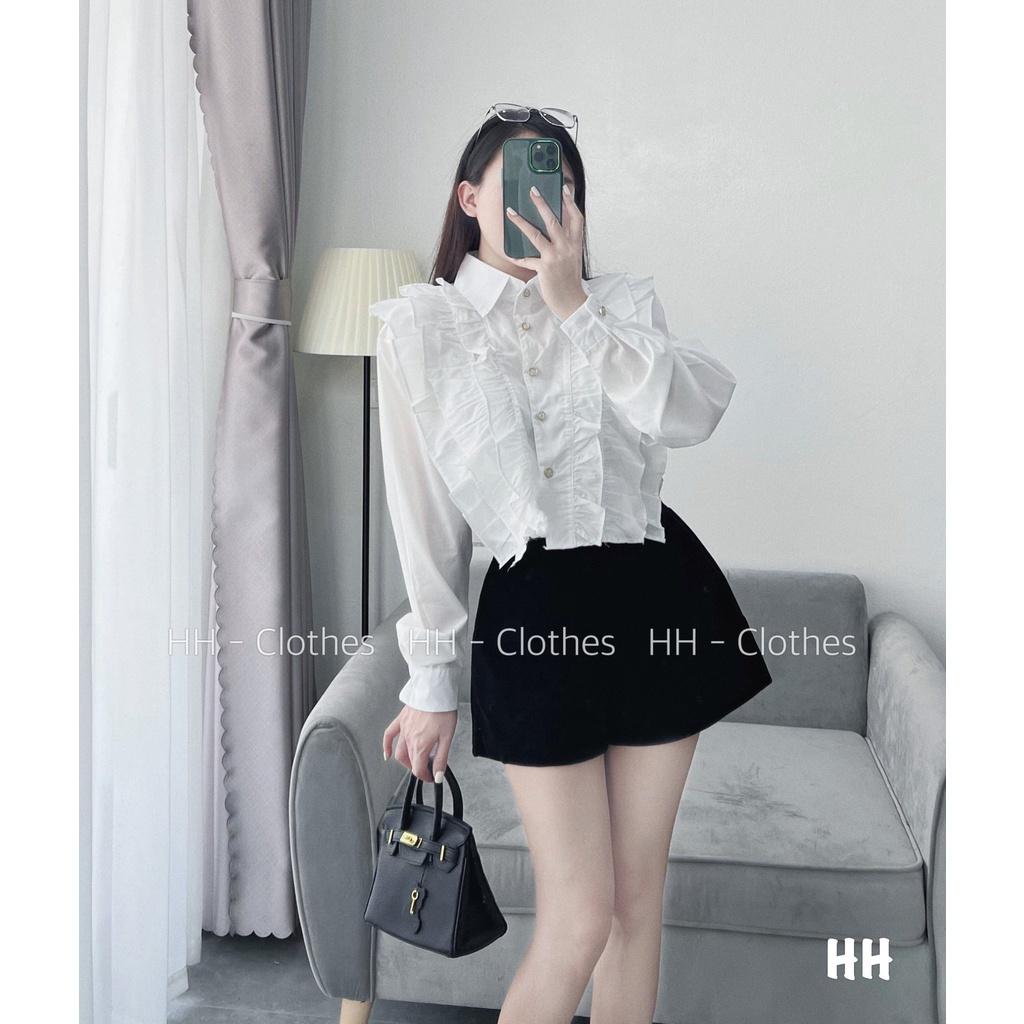 SET ĐI CHƠI, SET 2 MÓN ÁO KIỂU CỔ SƠ MI TAY DÀI PHỐI QUẦN ĐÙI CỰC XINH IU