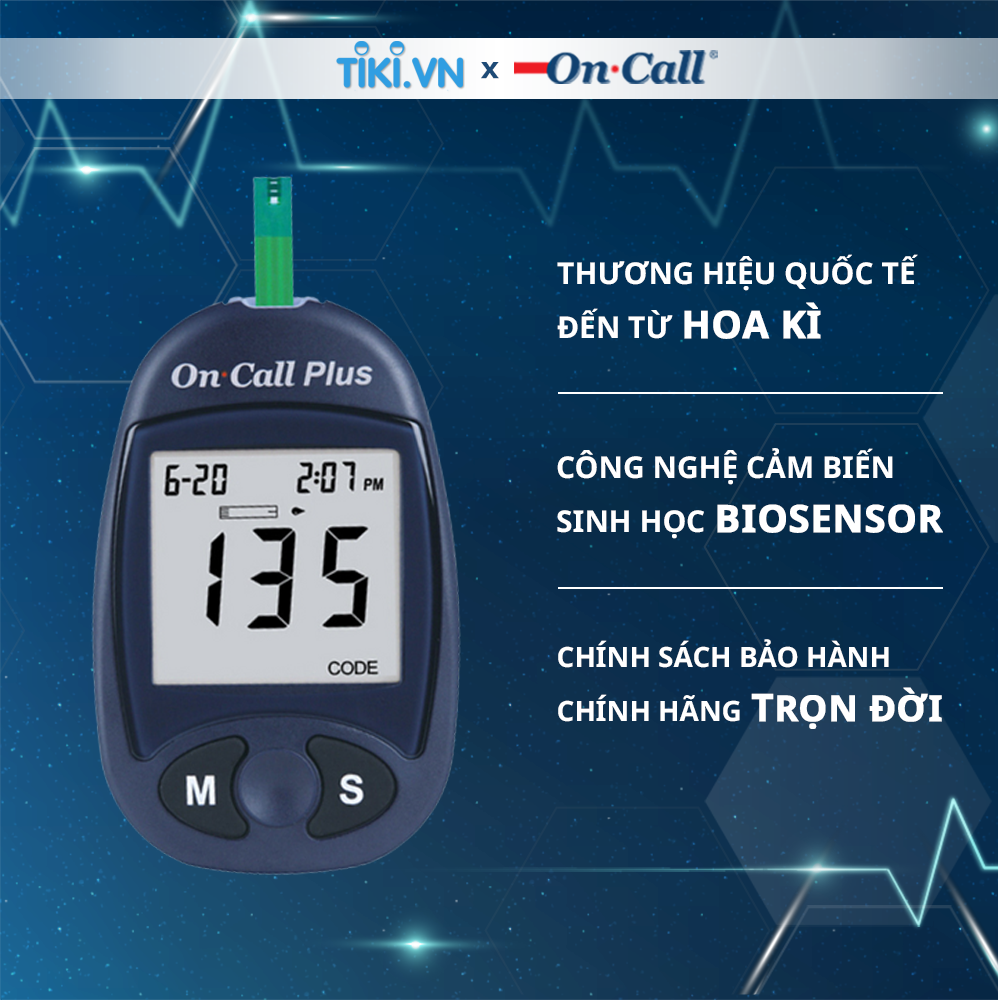 Máy Đo Đường Huyết On Call Plus Dùng Cho Cá Nhân - Chưa Có Que Thử