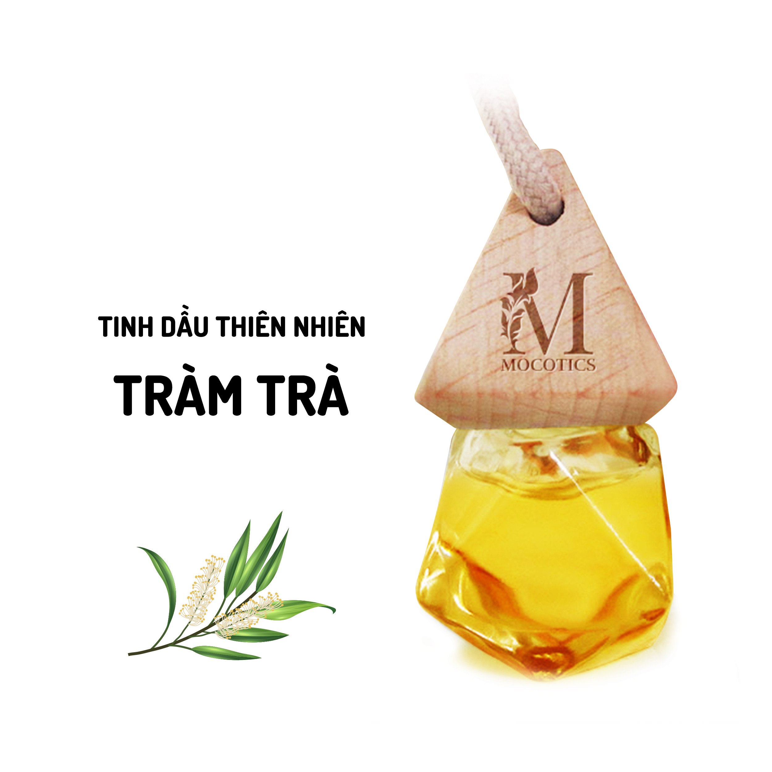 Tinh Dầu Tràm Trà Treo Xe Ô tô MOCOTICS, Treo Tủ Quần Áo, Giúp Khử Mùi, Thơm Phòng, Chống Say Xe Hiệu Quả