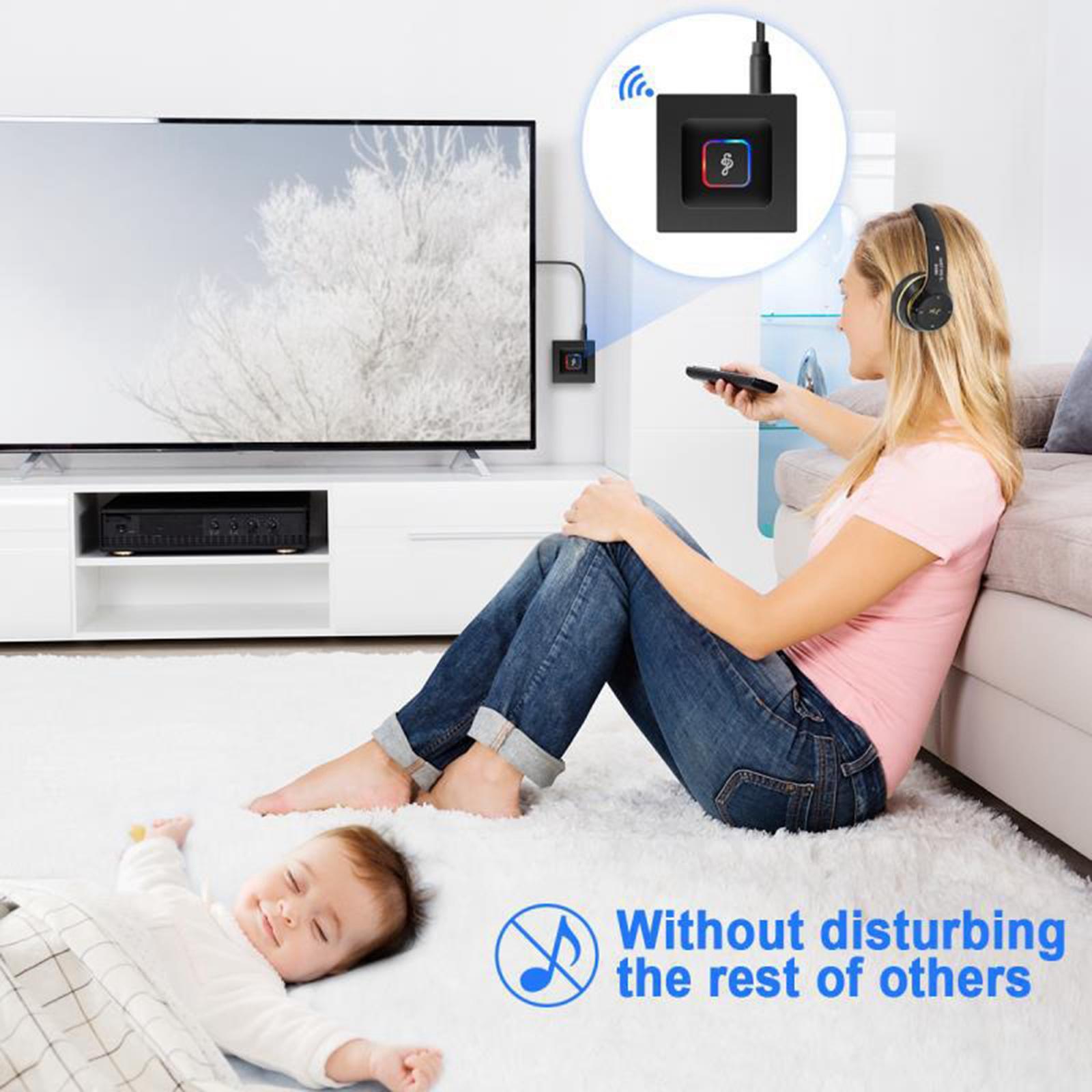 Bluetooth4.2 Audio Adapter RCA Audio Receiver 1122Mbps for Home Music Stereo