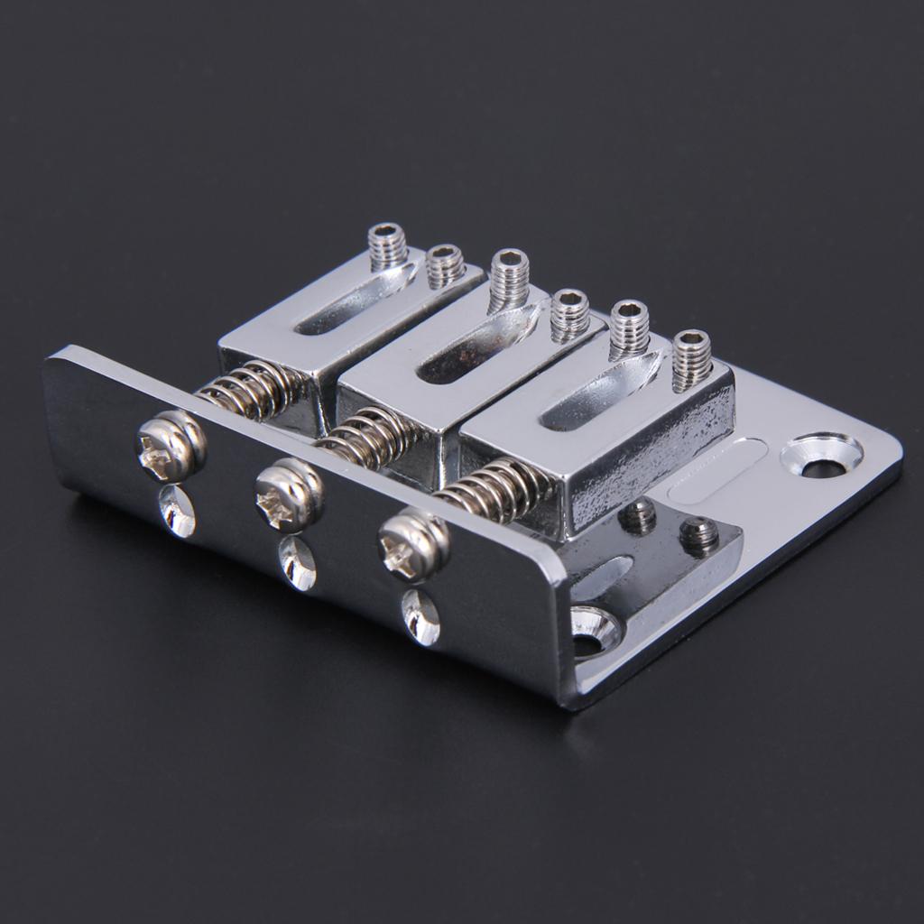 2X Guitar Bridge with Wrench Screw Set for 3 String Electric