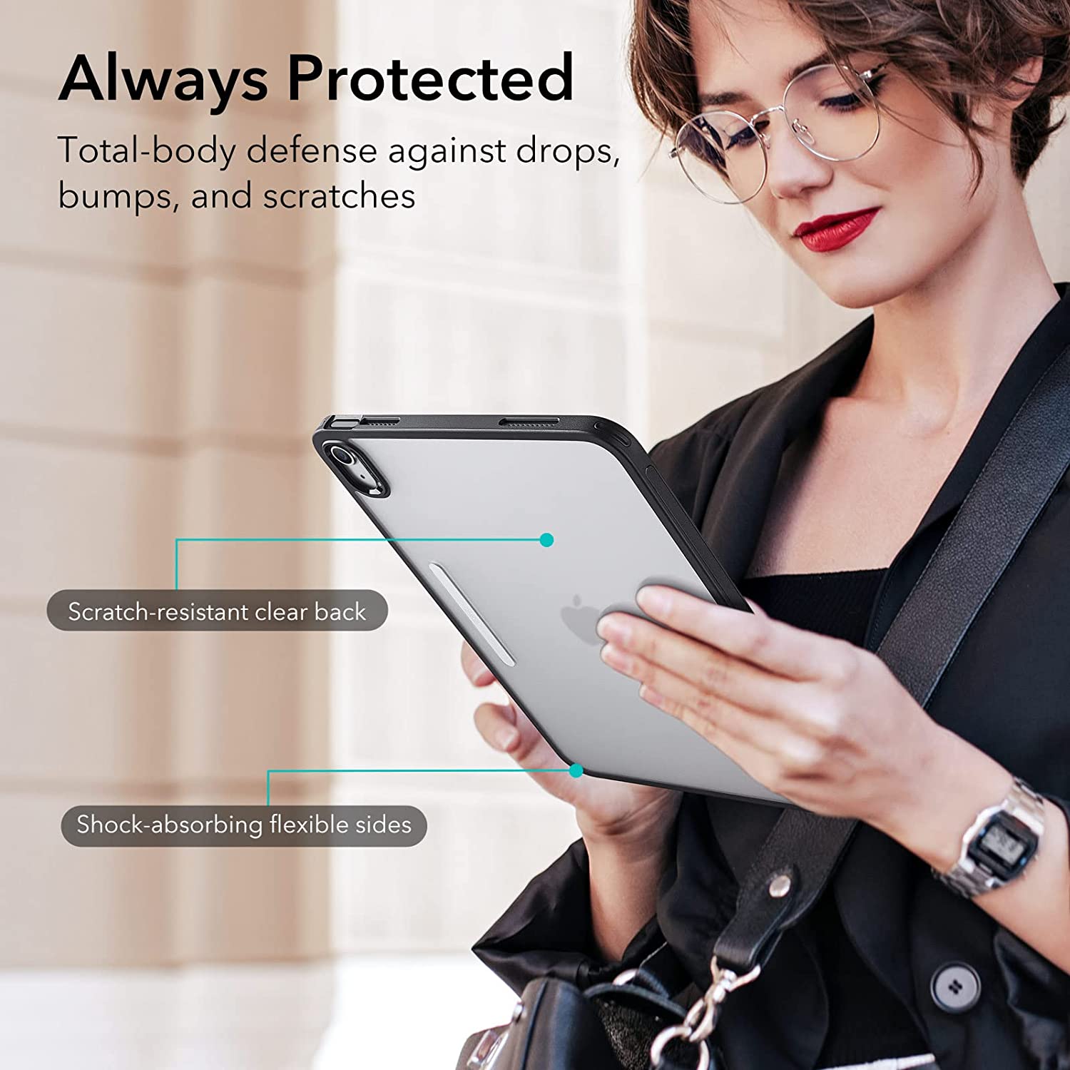 Bao da dành cho iPad Gen 10 10.9 inch 2022 ESR Ascend Hybrid Case - Hàng Chính Hãng