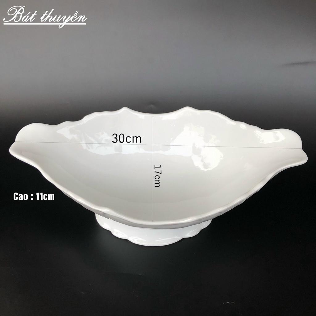 Bát thuyền - Bát đựng gà cúng nguyên con sứ Bát Tràng