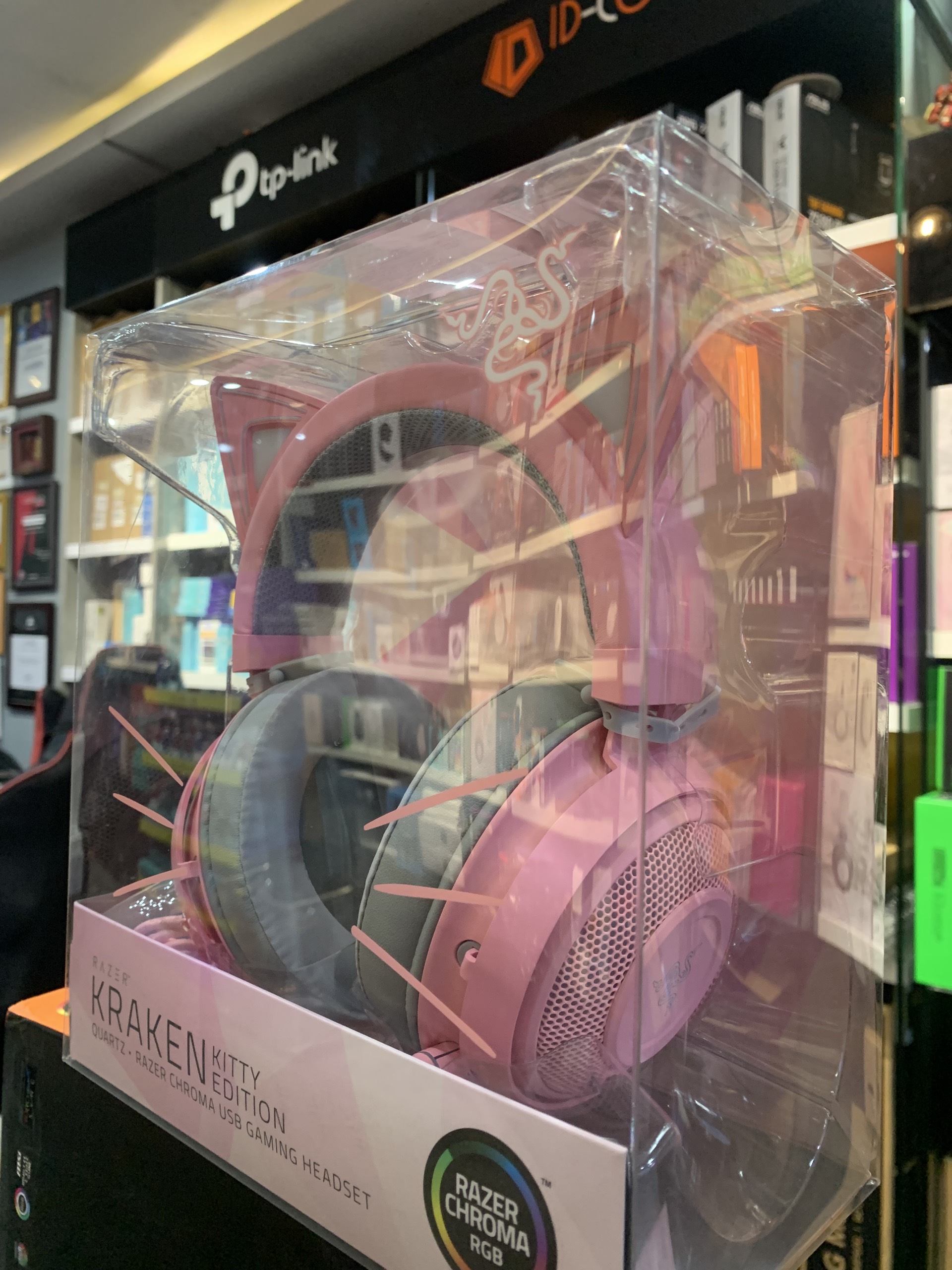 Tai nghe Razer Kraken Kitty - Quarzt - Tai Mèo Màu Hồng-  Hàng Chính Hãng