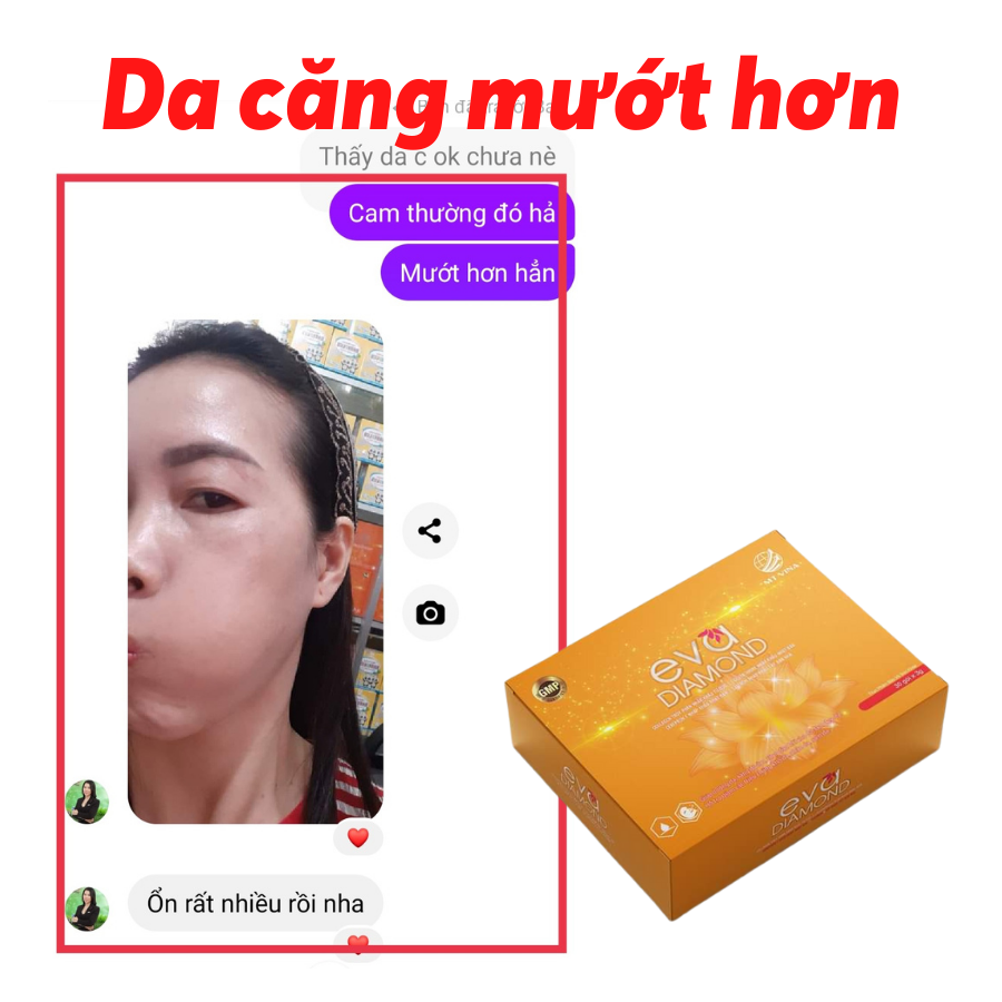 { combo 10 ] Eva Diamond Thải Độc Đẹp Da cân bằng nội tiết giảm tình trạng nóng trong bốc hỏa da khô sạm