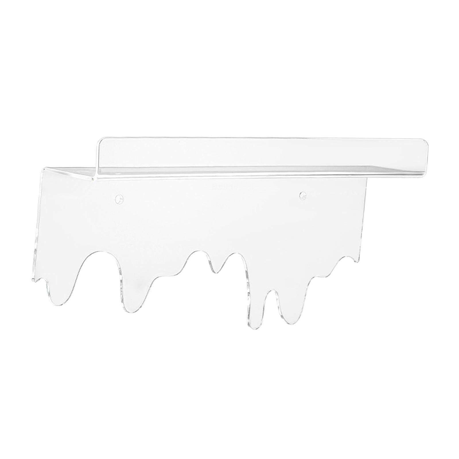 Acrylic Floating Wall Shelf 12" Transparent for Living Room Kitchen Bathroom